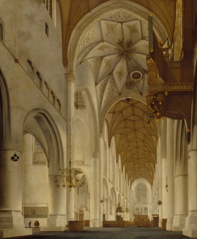 Das Innere der St.-Bavo-Kirche, Haarlem (die Grote Kerk) von Pieter Janszoon Saenredam